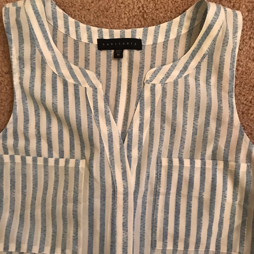 Sanctuary Sleeveless Striped Craft Top - Picture 4 of 4